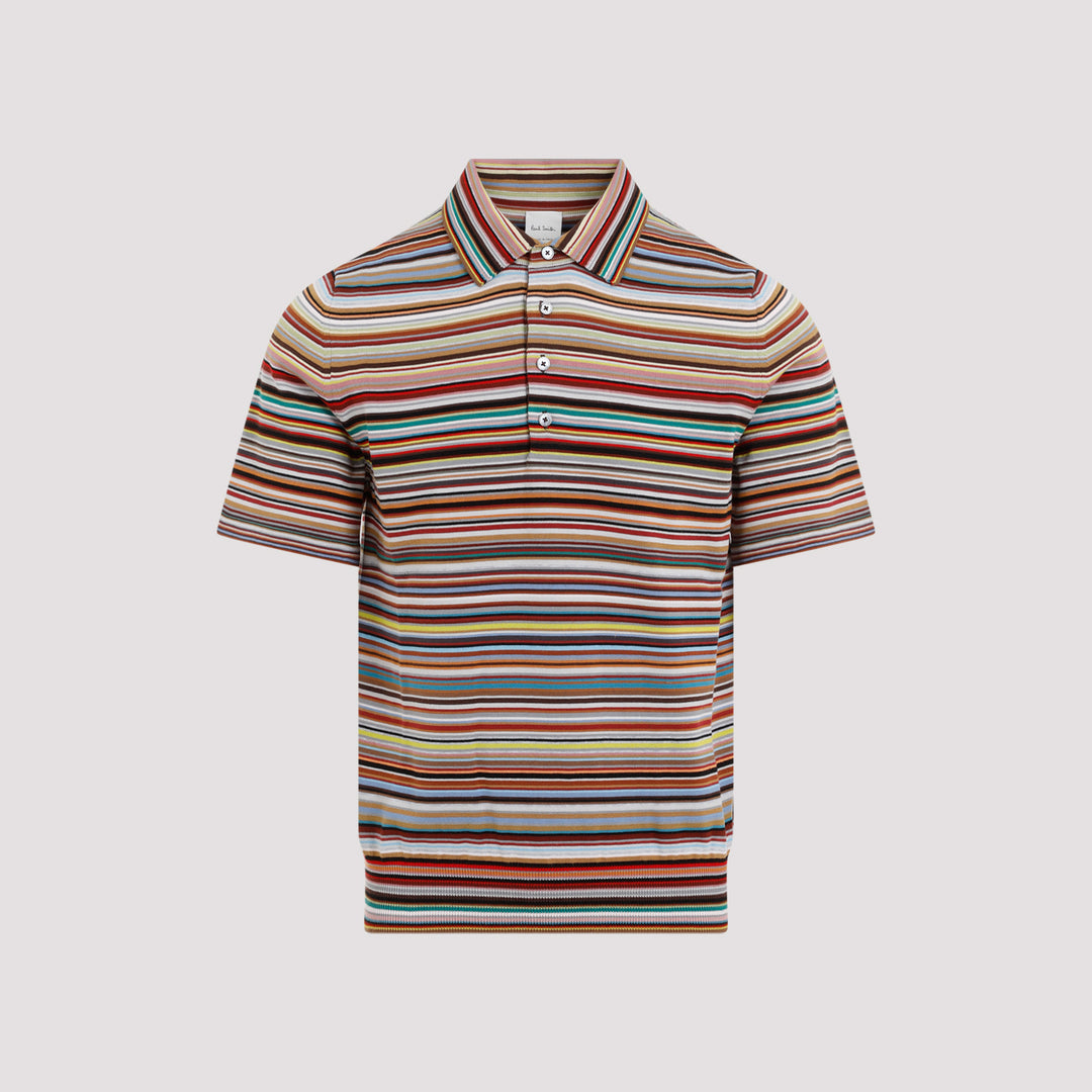 Multi Colored Organic Cotton Polo Shirt-0