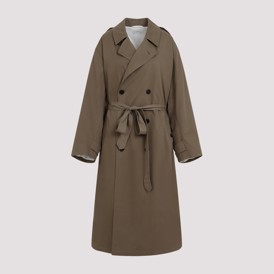 Taupe Brown Cotton Montrose Coat-0