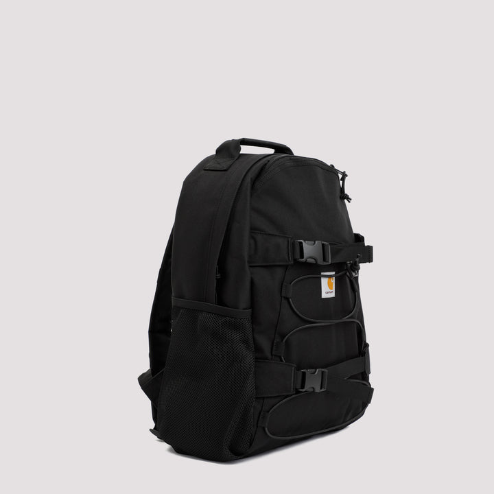 Black Kickflip Recycled Polyester Backpack-4