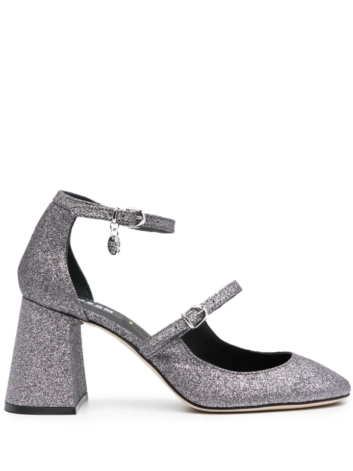 logo-charm 90mm glitter pumps-0