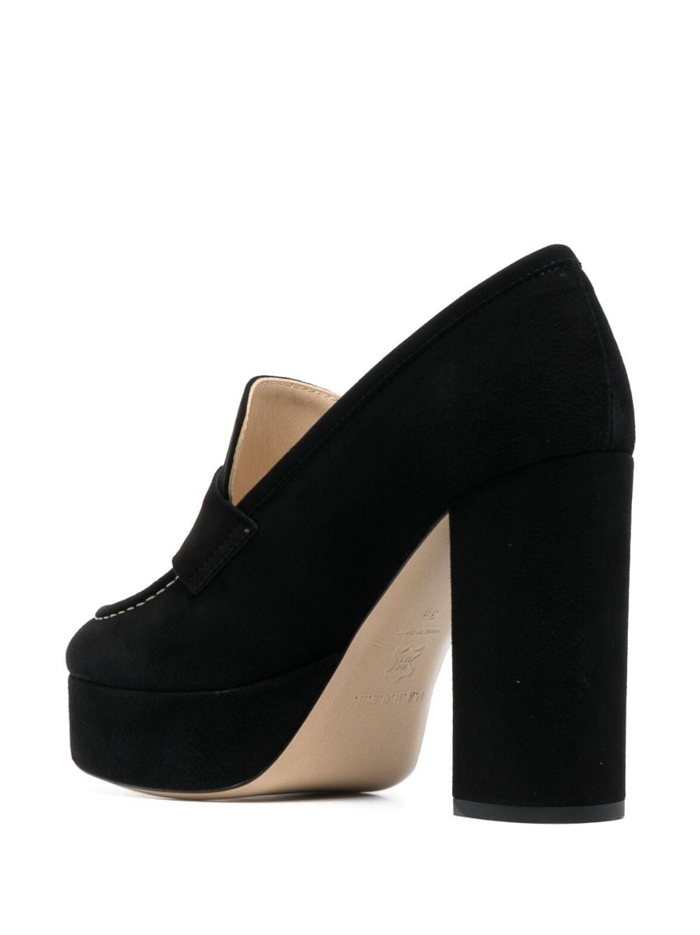 PAROSH penny-slot 115mm suede platform sandals-2