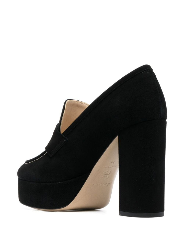 PAROSH penny-slot 115mm suede platform sandals-2