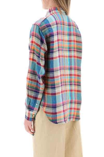 madras patterned shirt-2