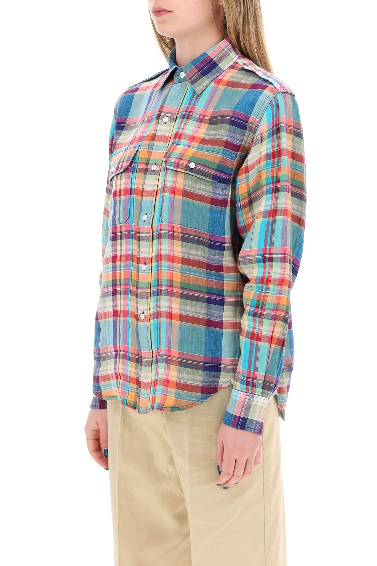 madras patterned shirt-3