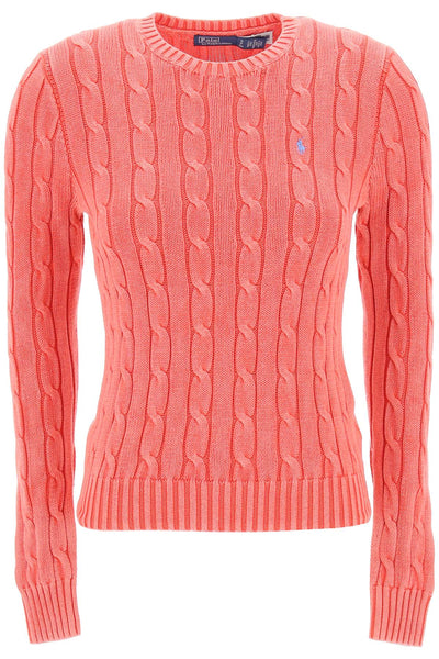 cotton cable knit pullover sweater-0