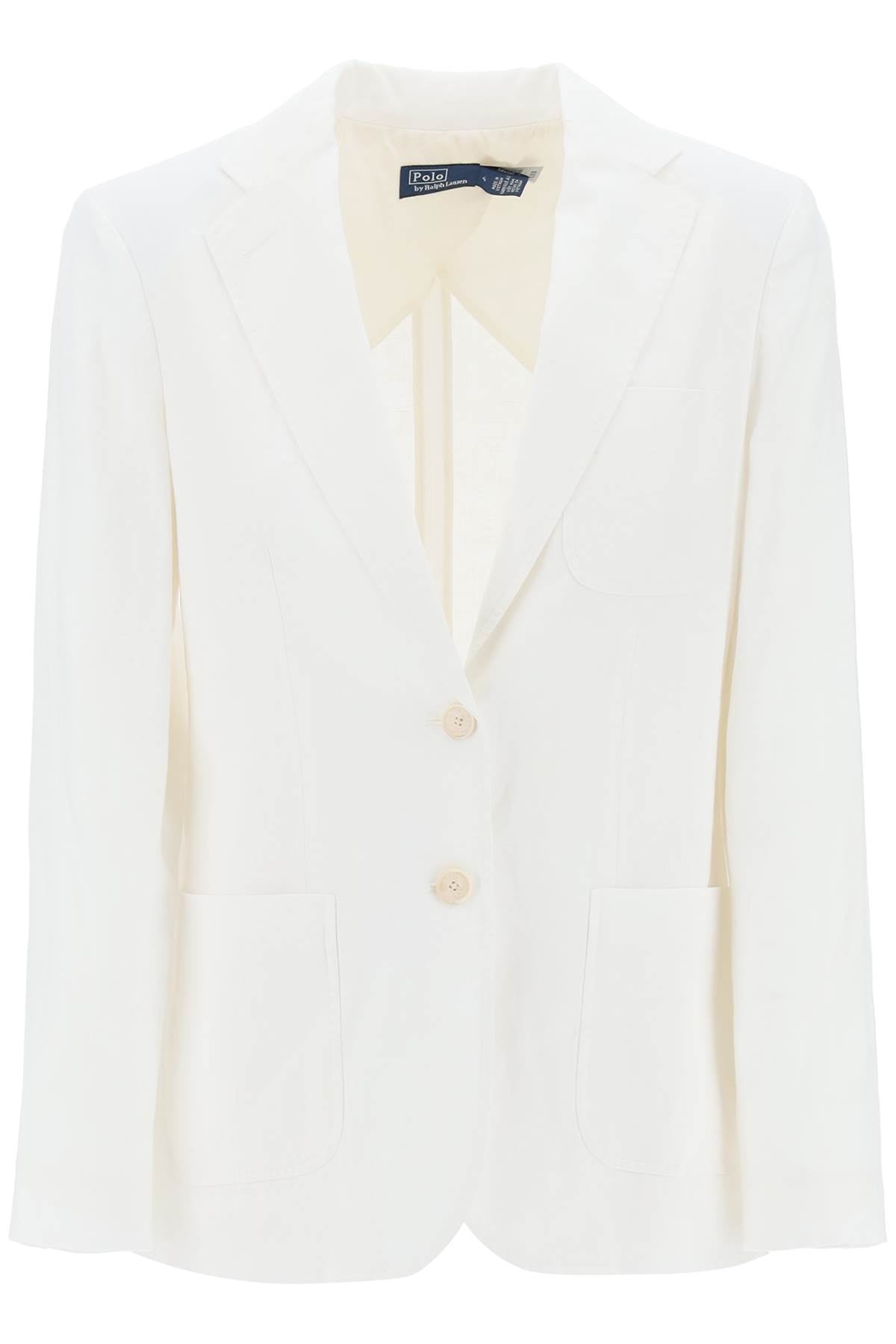 single-breasted linen jacket-0