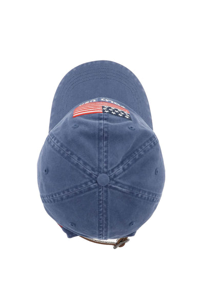 Polo ralph lauren baseball cap in twill with embroidered flag-1
