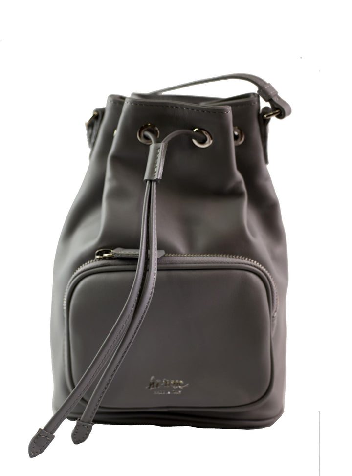 LA ROSE leather satchel bag black-6
