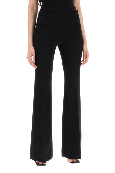 tailored bootcut pants in technical jersey-1