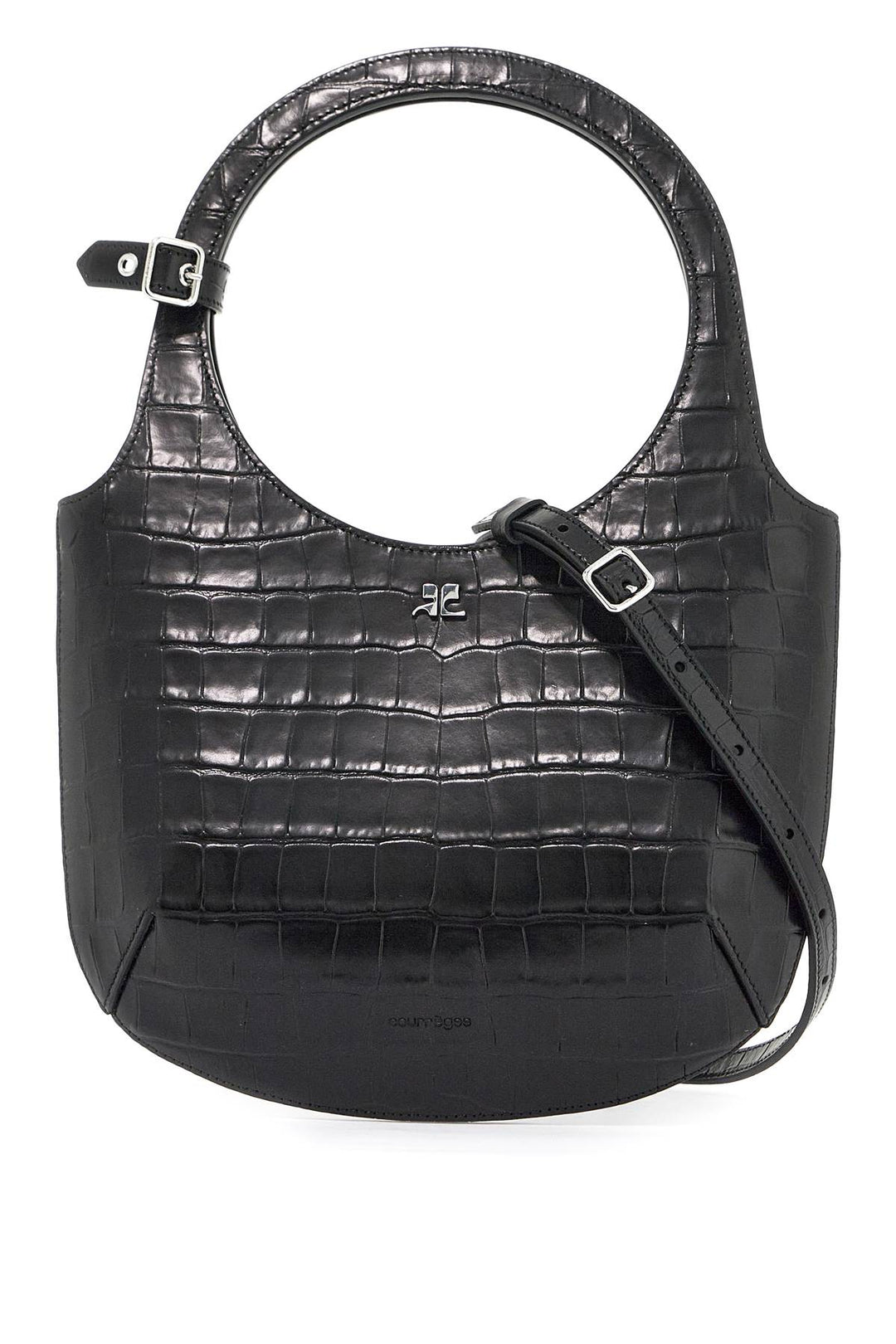 "handbag with holy crocodile print-0