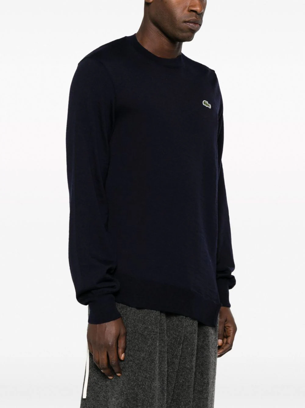 x Lacoste logo-patch wool jumper-7