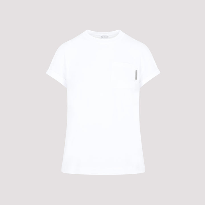 White Cotton T-Shirt-2
