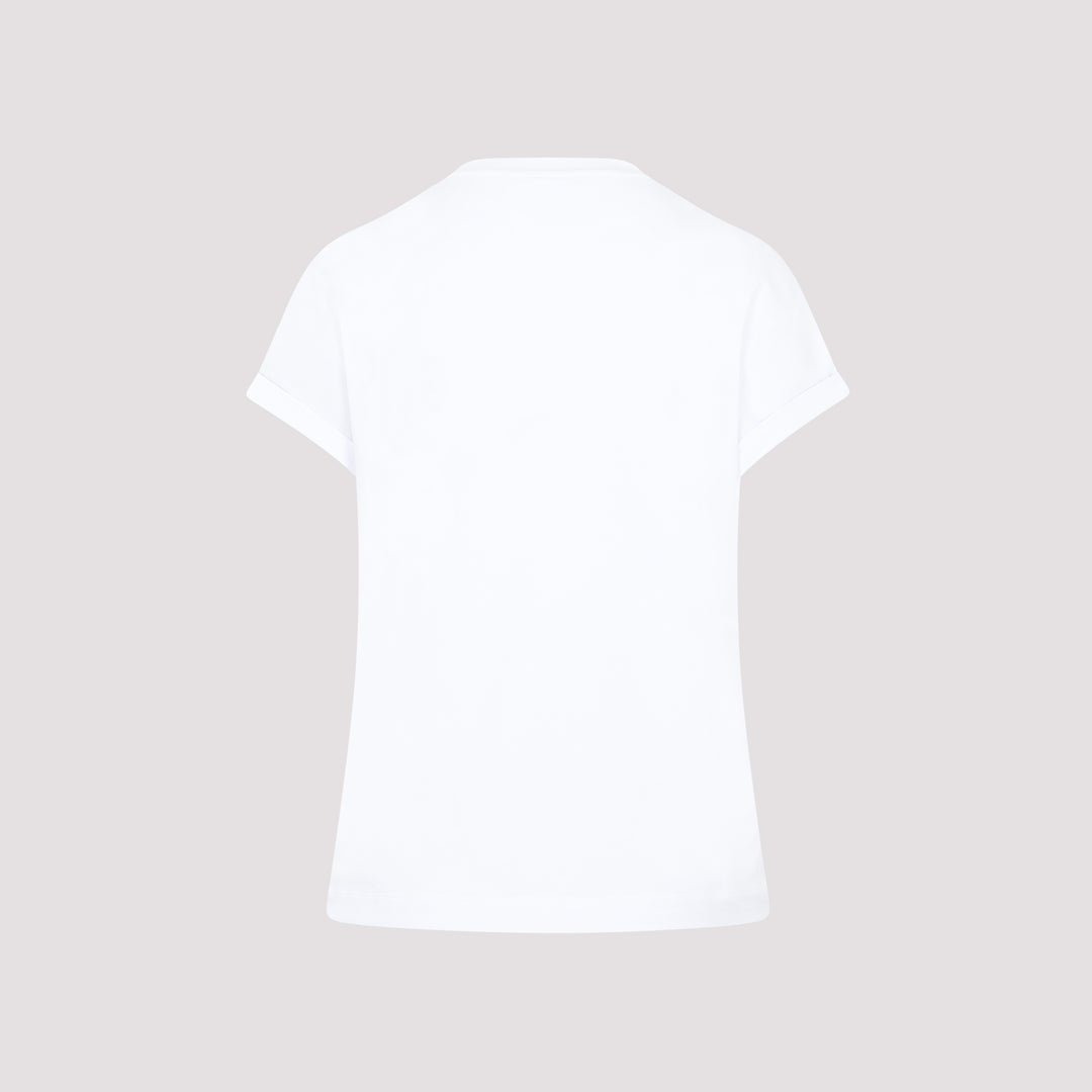 White Cotton T-Shirt-3
