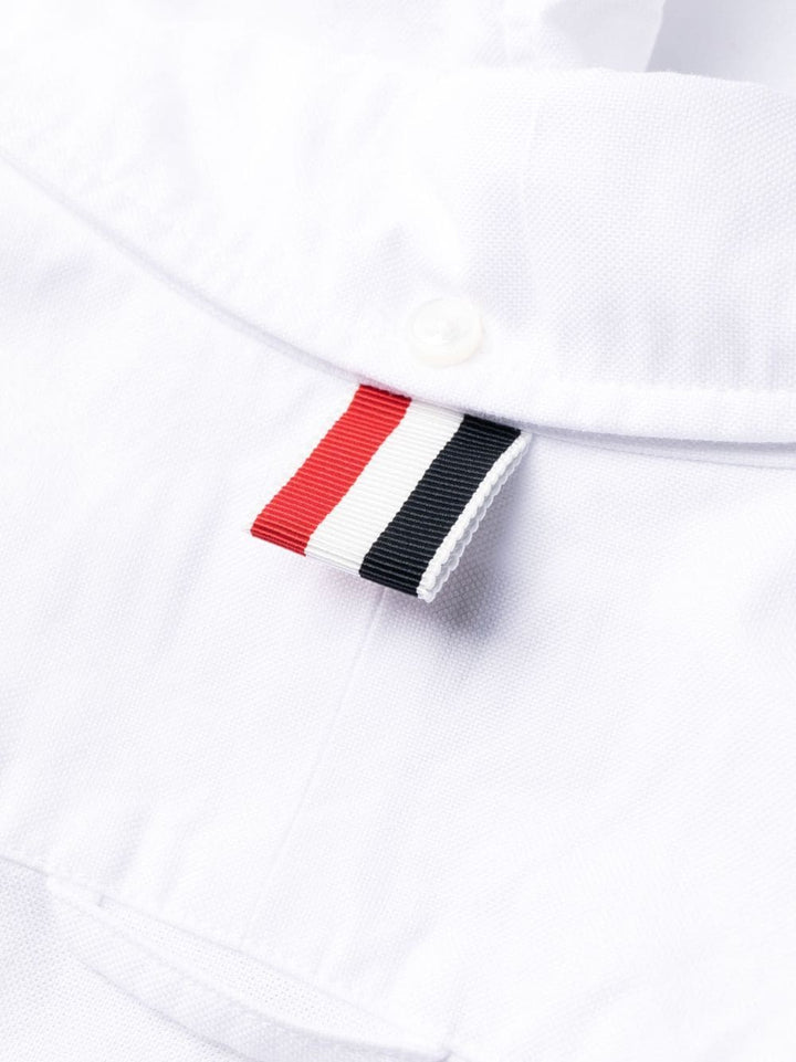 logo-patch cotton shirtdress-5