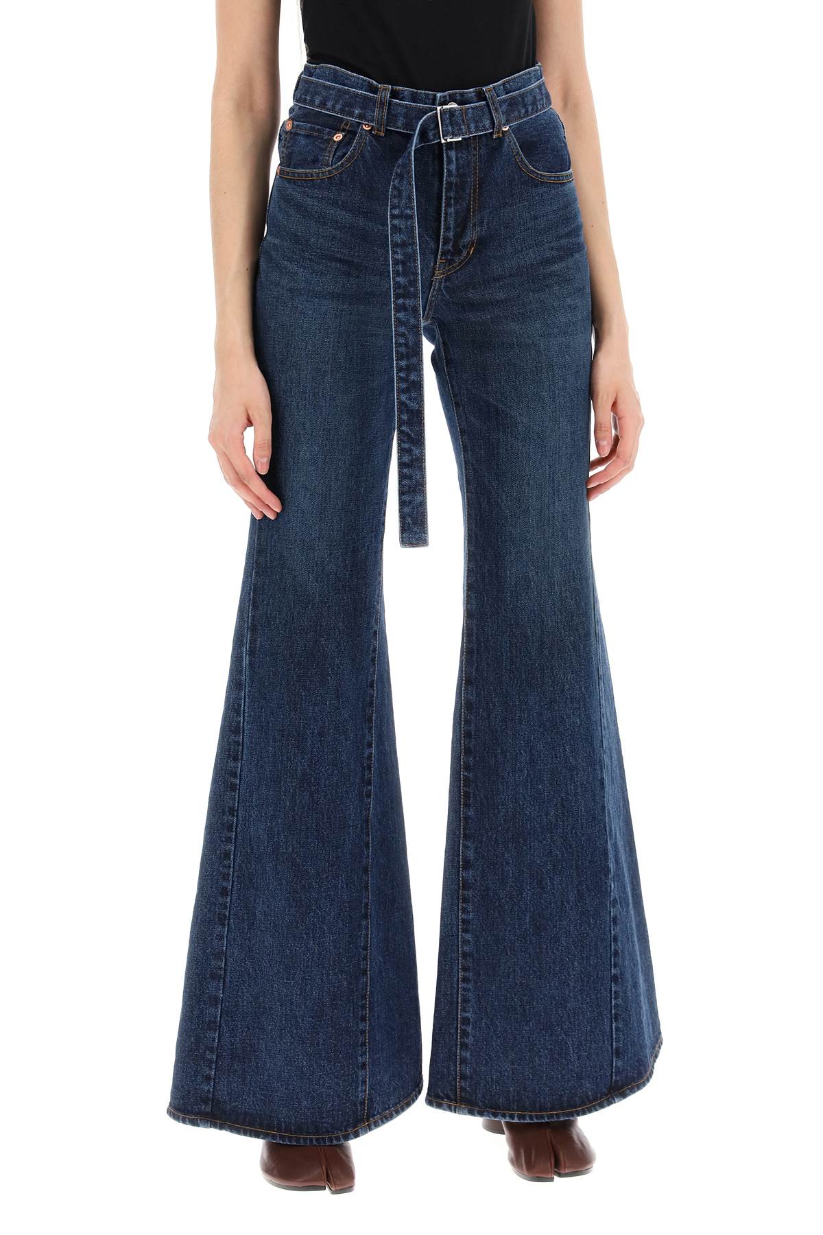 boot cut jeans with matching belt-1