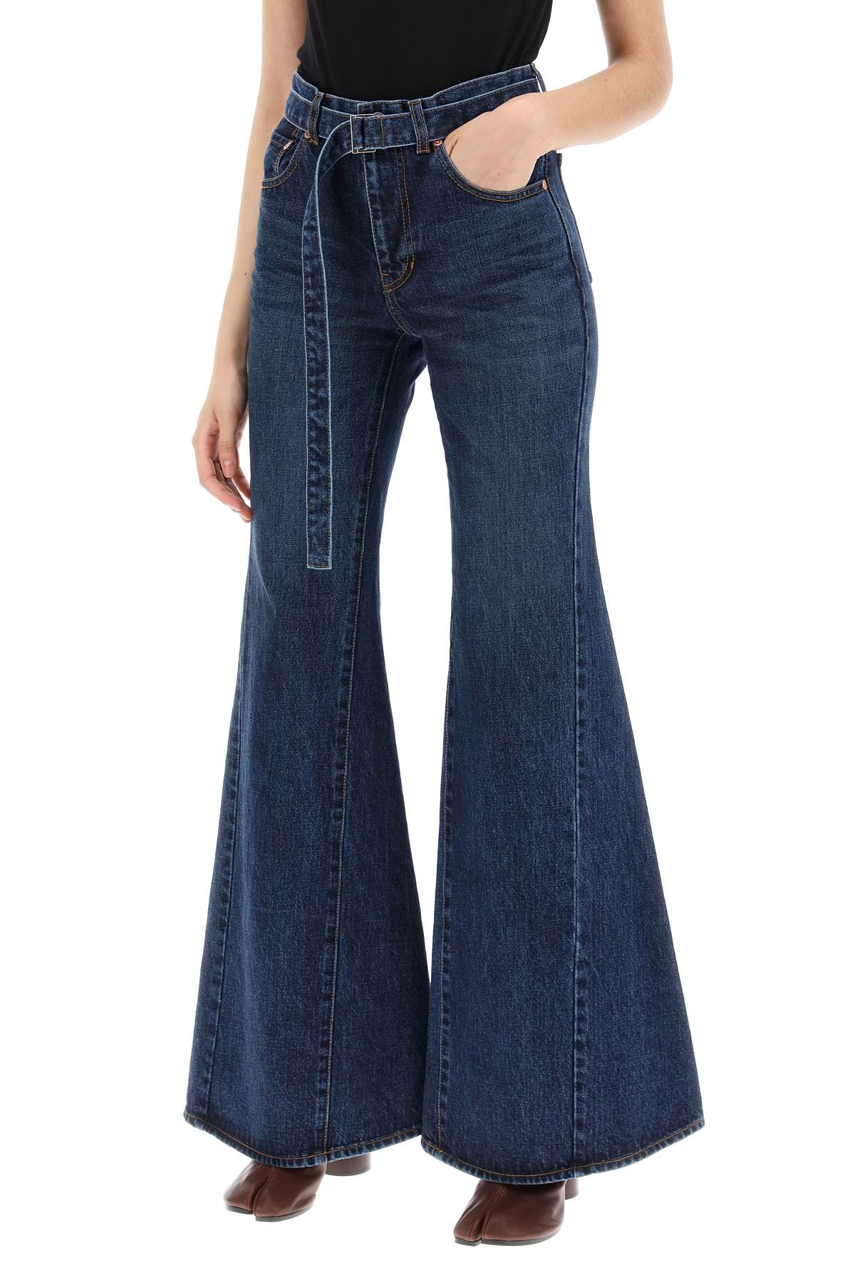 boot cut jeans with matching belt-3