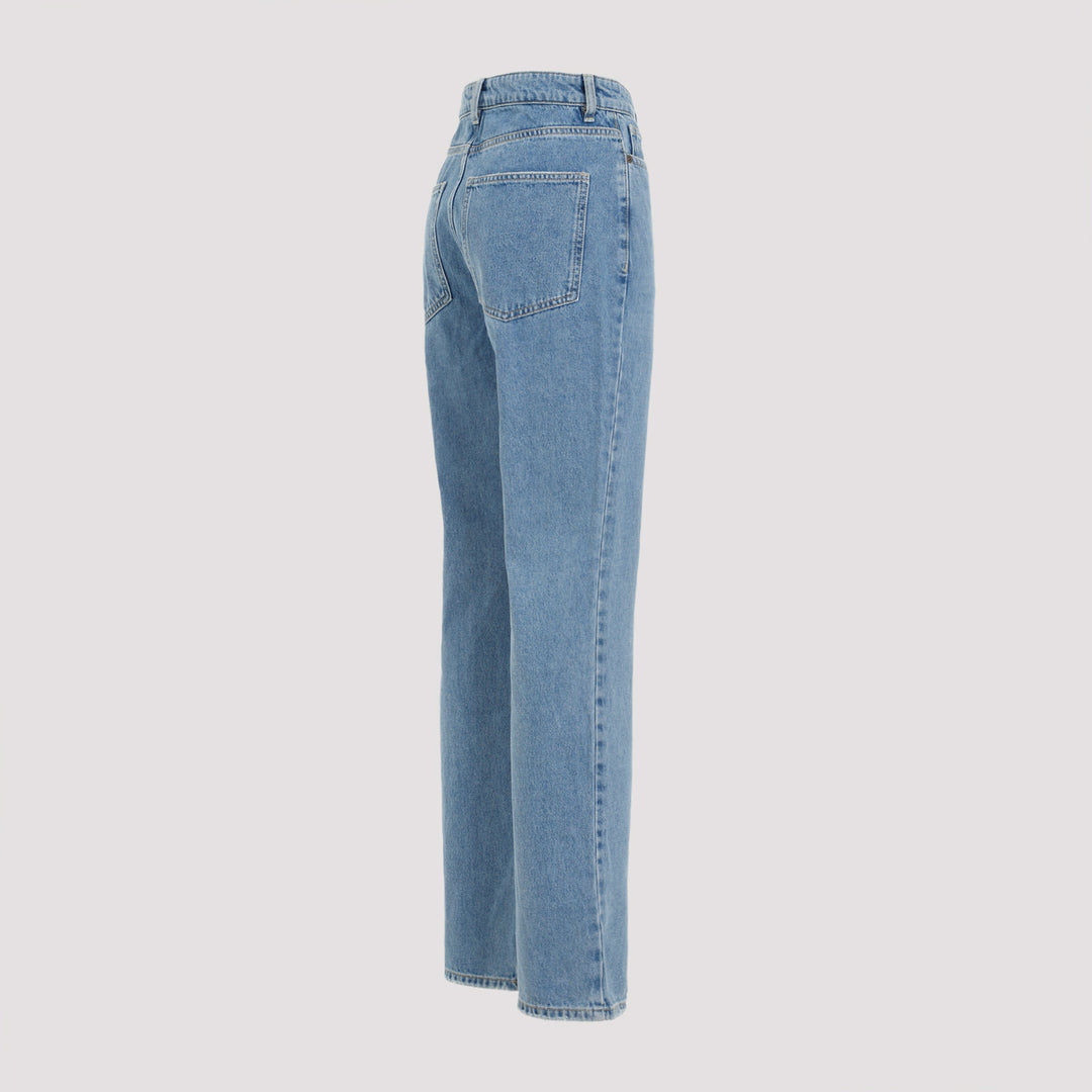 Blue Miliumlo Cotton Denim Pants-10