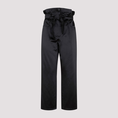 Black Legno Cotton Pants-0
