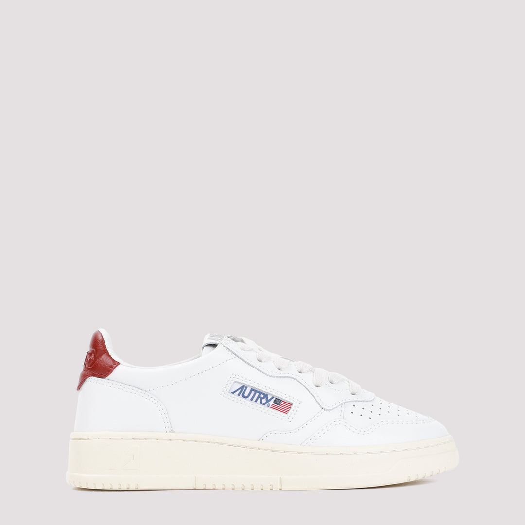White Red Leather Sneakers-0