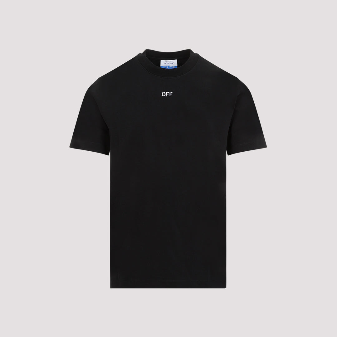 Black Stitch Arrow Cotton T-shirt-0