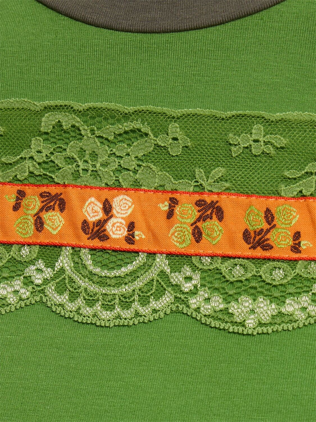 Cotton jersey raglan t-shirt with lace-6