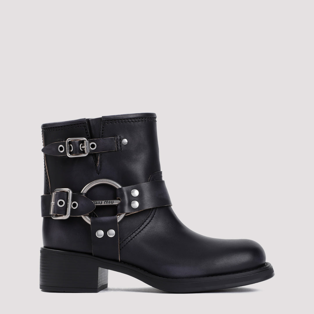 Black Calf Leather Boots-0