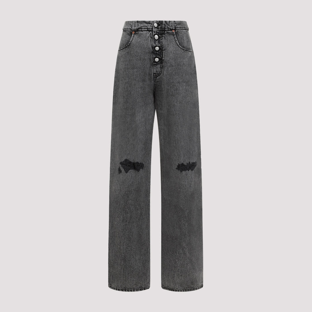Black Cotton Jeans-0