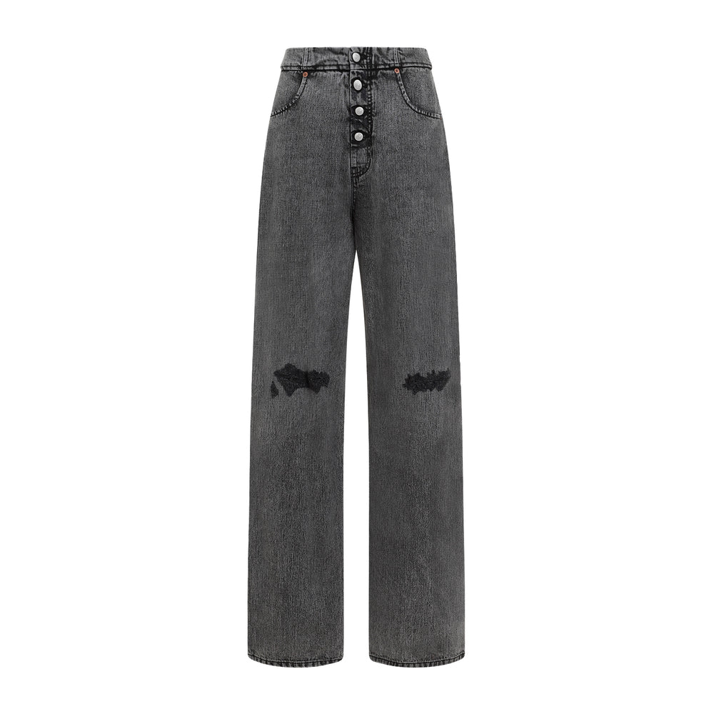 Black Cotton Jeans-1