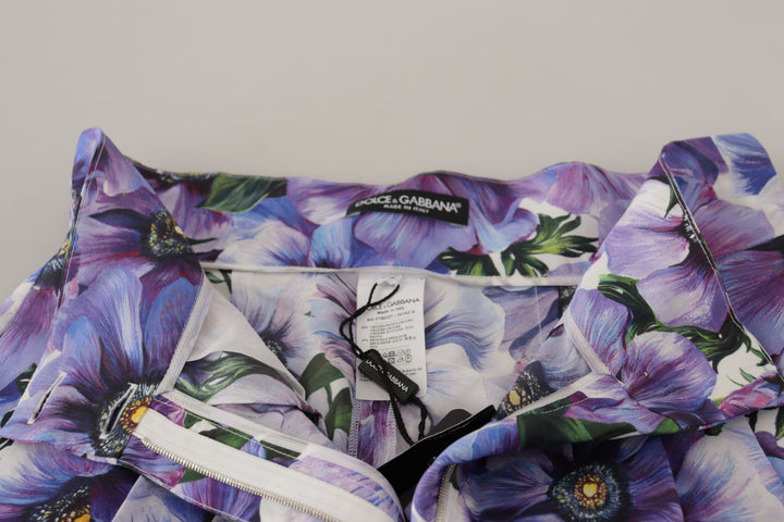 Elegant Floral High Waist Designer Shorts