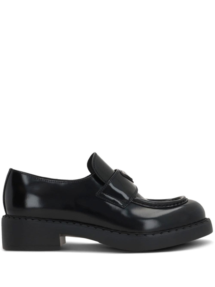 brushed leather loafers-0