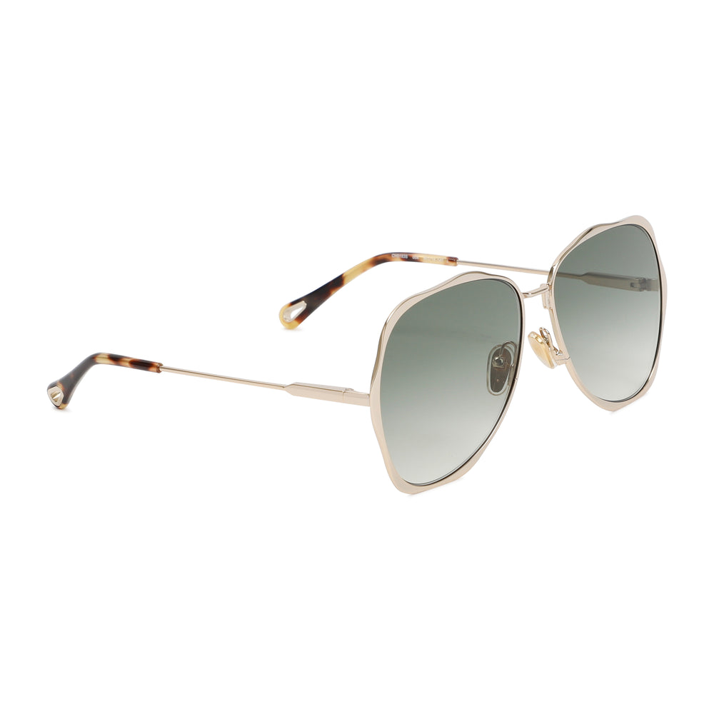 Gold and gradient Green Sunglasses-1