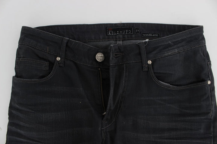 Acht Gray Cotton Stretch Slim Fit Jeans
