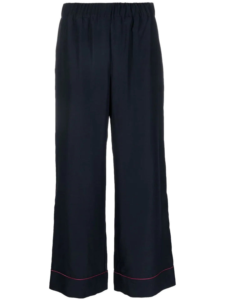 PAROSH straight-leg cropped trousers-0