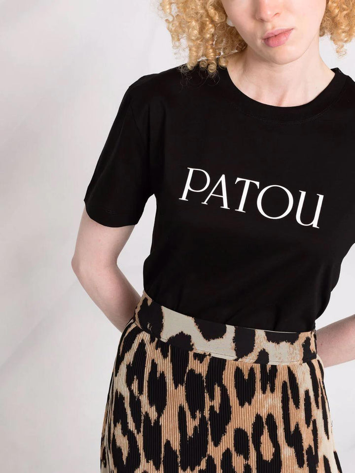 PATOU logo-print organic cotton T-shirt-19