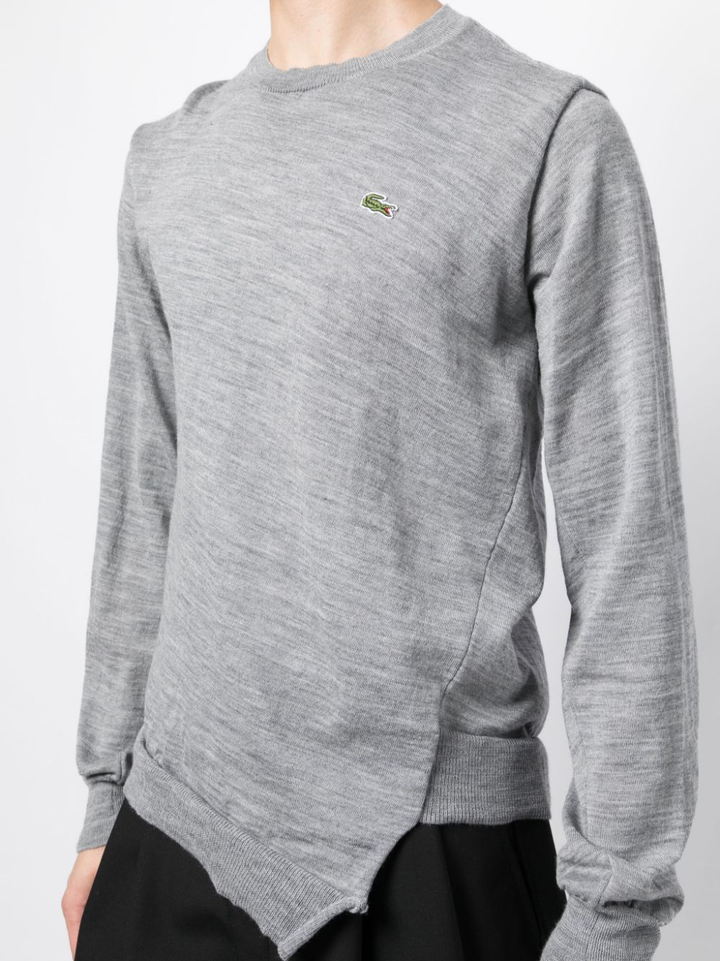 x Lacoste logo-patch wool jumper-14