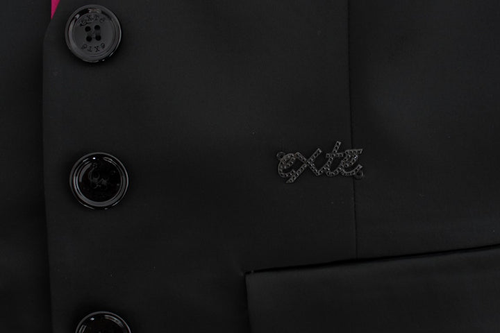 Exte Black Pink Two Piece Suit Skirt & Blazer