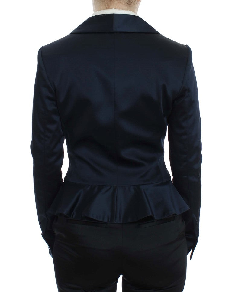 Exte Blue Three Button Single Breasted Blazer Jacket