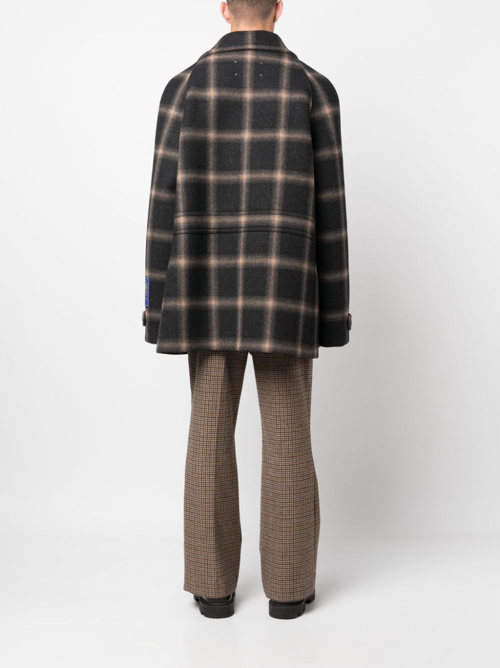 MAISON MARGIELA check-pattern wool coat-2