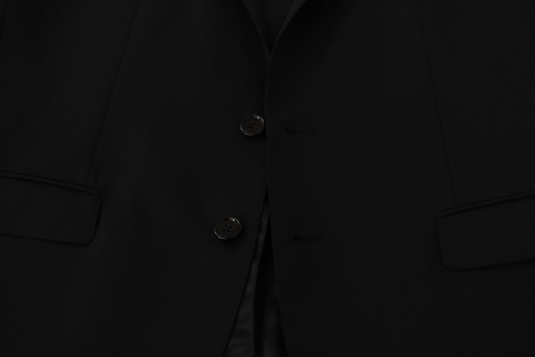 Dolce & Gabbana Black Single Breasted Jacket MARTINI Blazer
