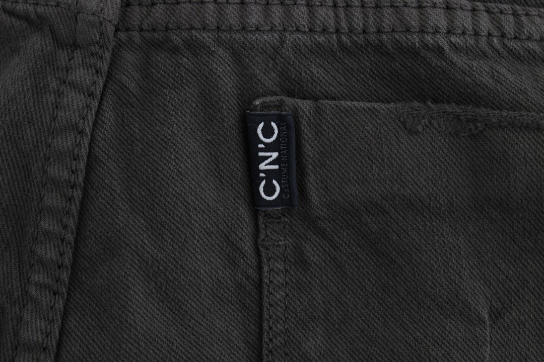 Costume National Green Cotton Blend Slim Fit Jeans