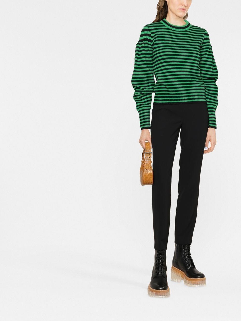 PAROSH cropped elasticated leggings-1