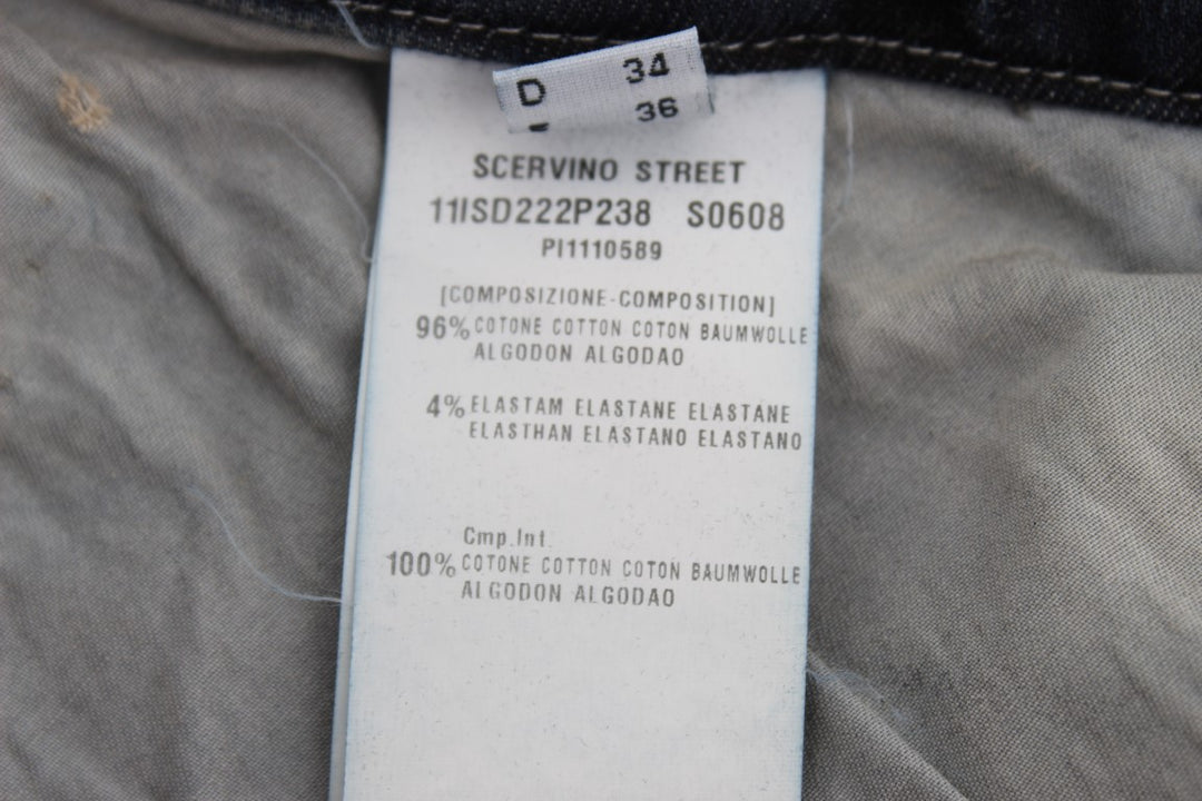 Ermanno Scervino Blue Cotton Blend Slim Fit Jeans