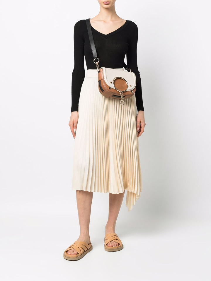 V-neck ribbed-knit top-8