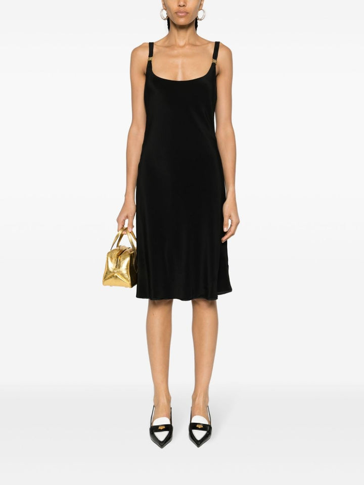 Cady logo-plaque midi dress-1