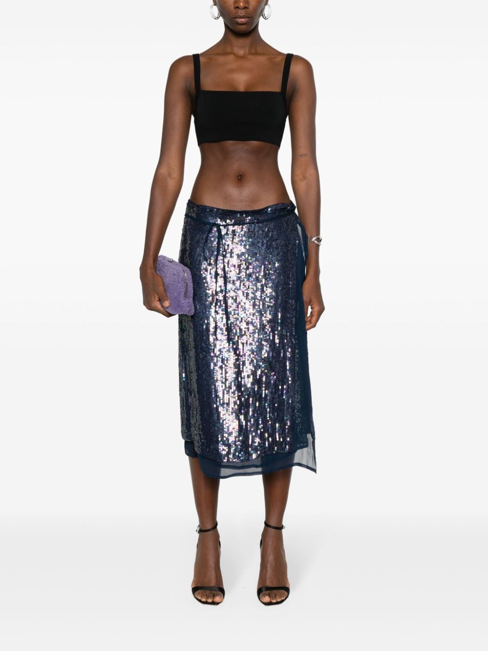 Gabriel sequinned wrap skirt-7