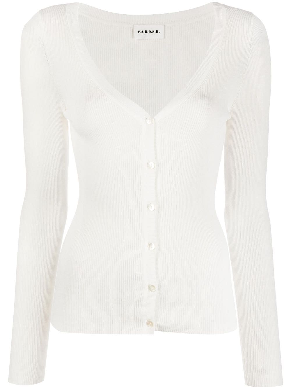 ribbed-knit cardigan-0