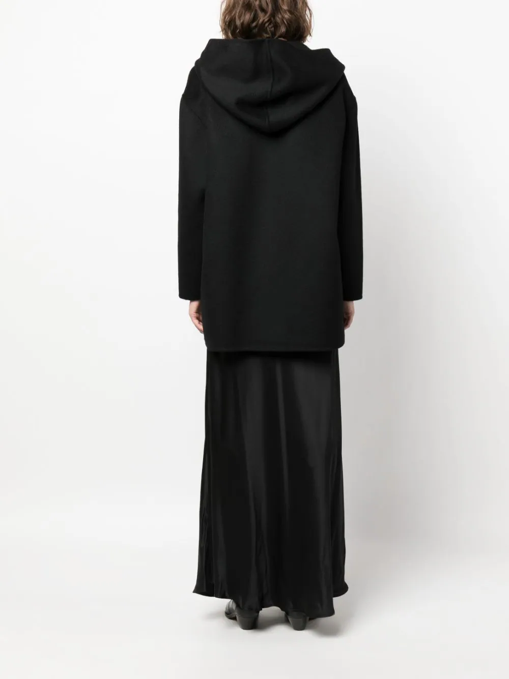 PAROSH zip-up hooded wool jacket-3