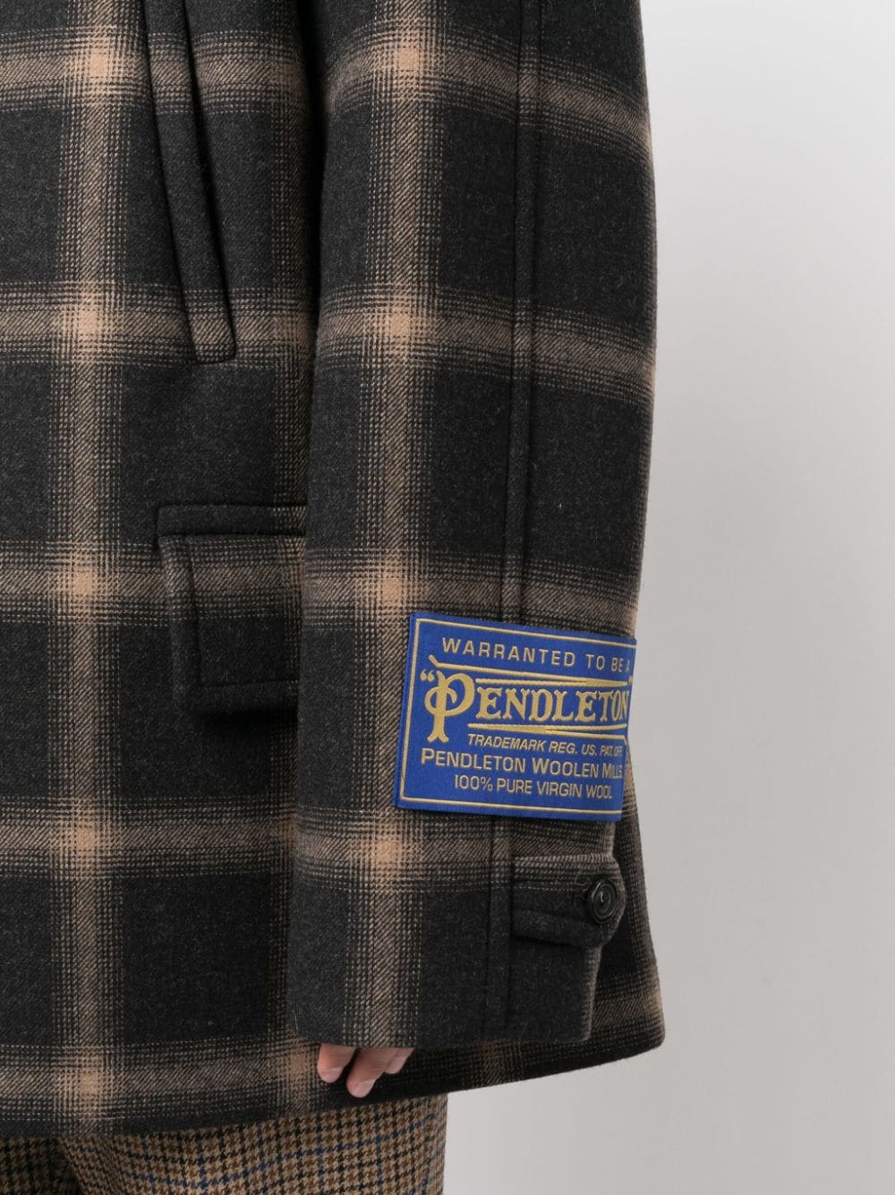 MAISON MARGIELA check-pattern wool coat-4