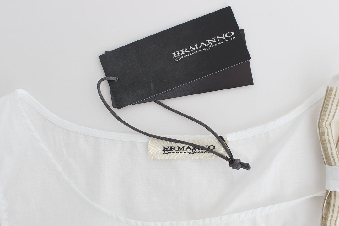 Ermanno Scervino White Top Blouse Tank Shirt Sleeveless