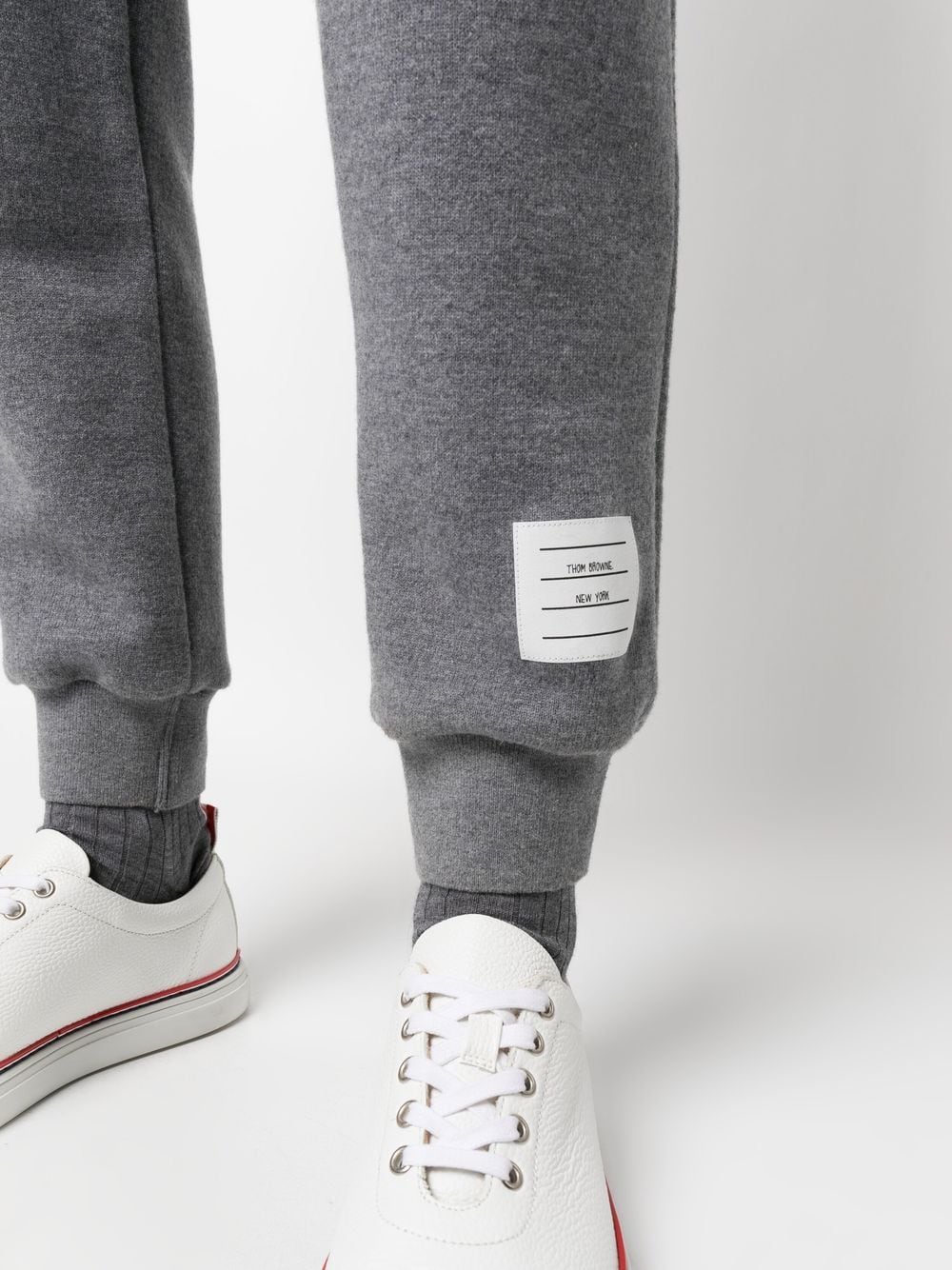 THOM BROWNE knitted side-stripe track pants-4